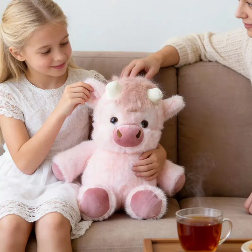 Pink Calf Plush Toy